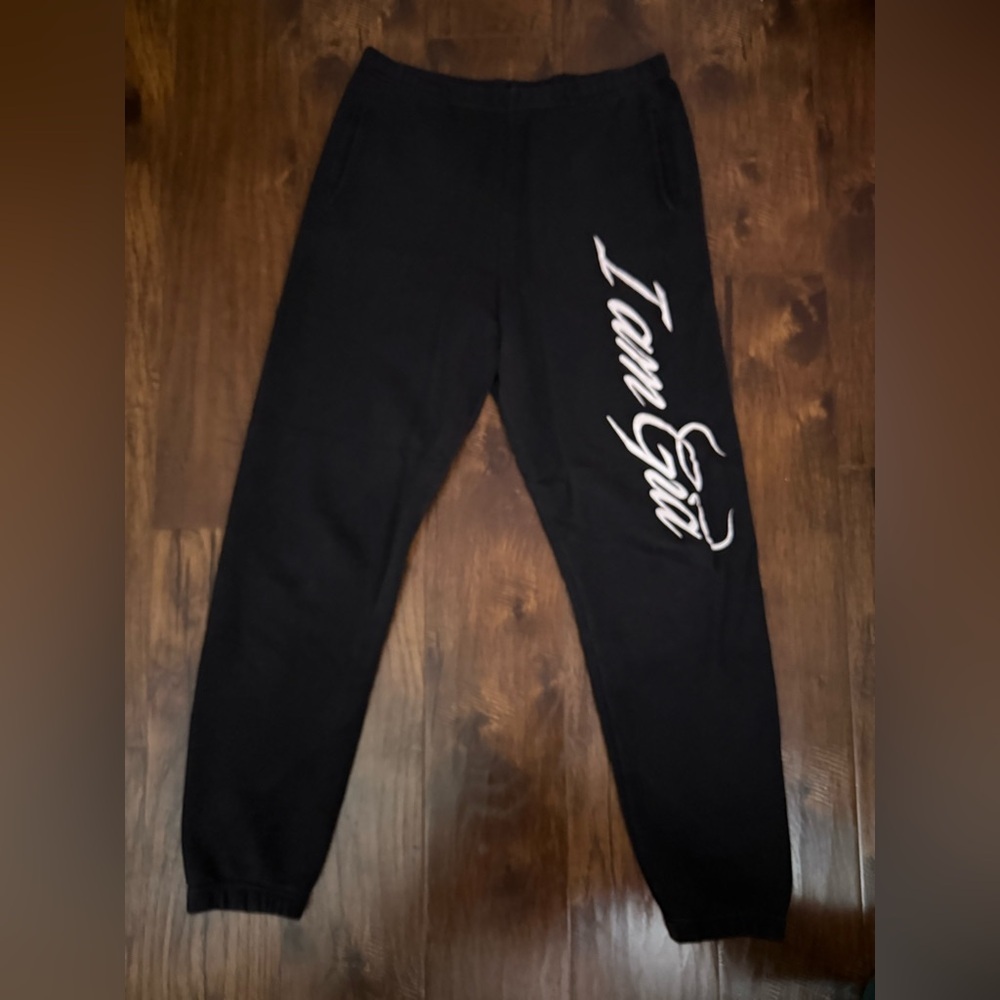 I.AM.GIA Black Joggers Large  Vertical‎ Script Logo Track Pants